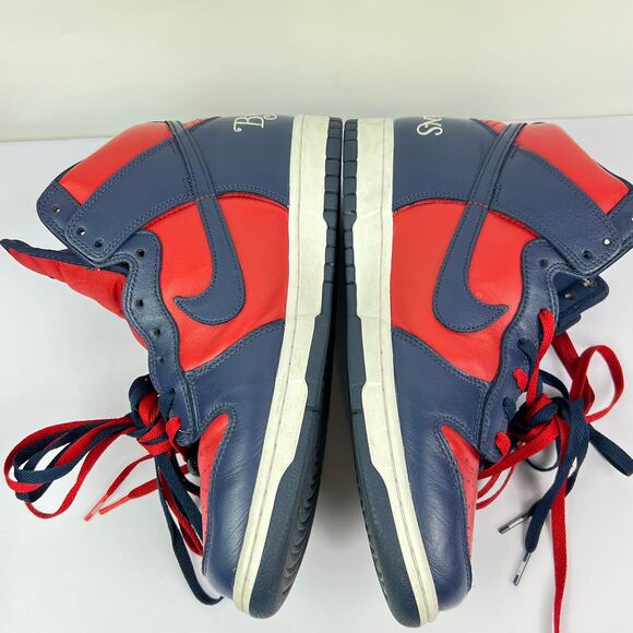 Nike x Supreme Dunk SB High "By Any Means" Red/Navy size 10.5 Style DN3741-600 - Picture 7 of 16